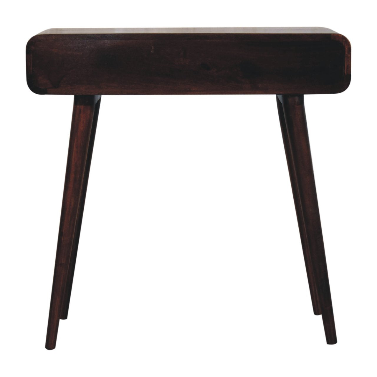 Walnut Curved Hallway Table - 2 Drawers From Solid Wood