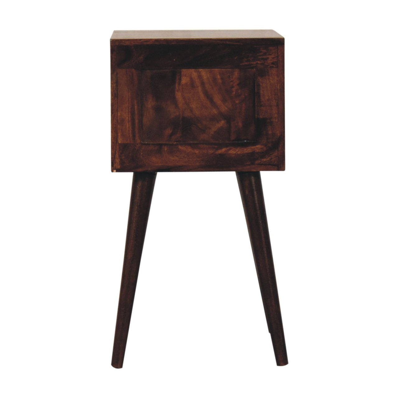 Mini 2 Drawer California Walnut Bedside - Solid Wood - 57cm