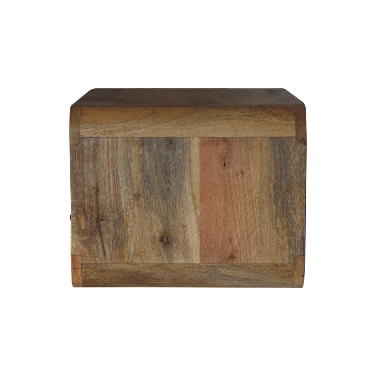 Large  Curve Upper Slot Floating Bedside - 1 Drawer and Shelf Wall Mounted Nightstand, Solid Wood
