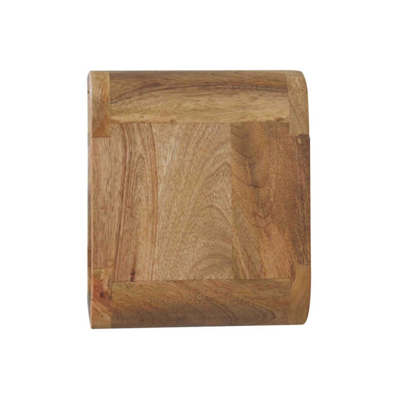 Extra Mini Wall Mounted Curved Oak-ish Bedsde - 1 Drawer and Shelf