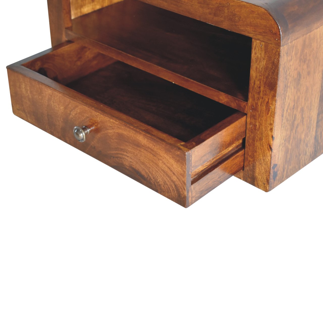 Chunky Chestnut 1 Drawer Wall Mounted Nightstand - 1 Drawer and Shelf