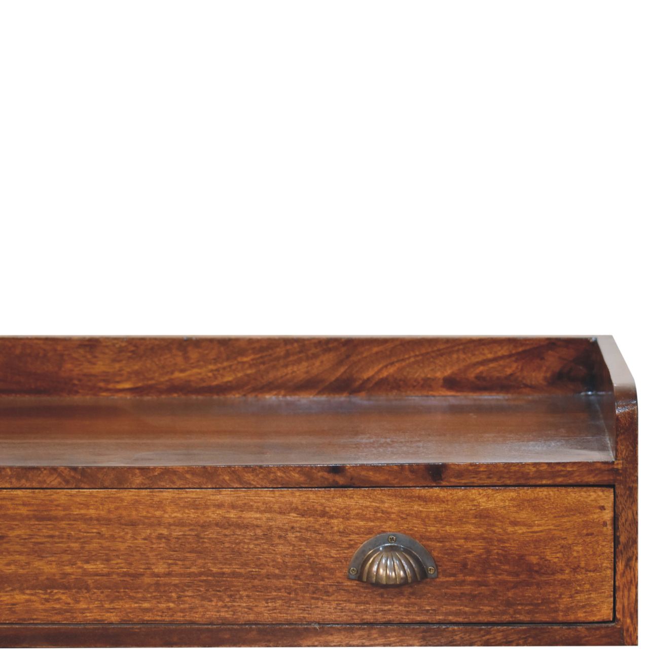 Belmont Wall-Mounted Console with Drawer - Shell Handle - Classic Solid Wood Console