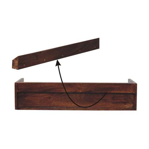 Belmont Wall-Mounted Console with Drawer - Shell Handle - Classic Solid Wood Console