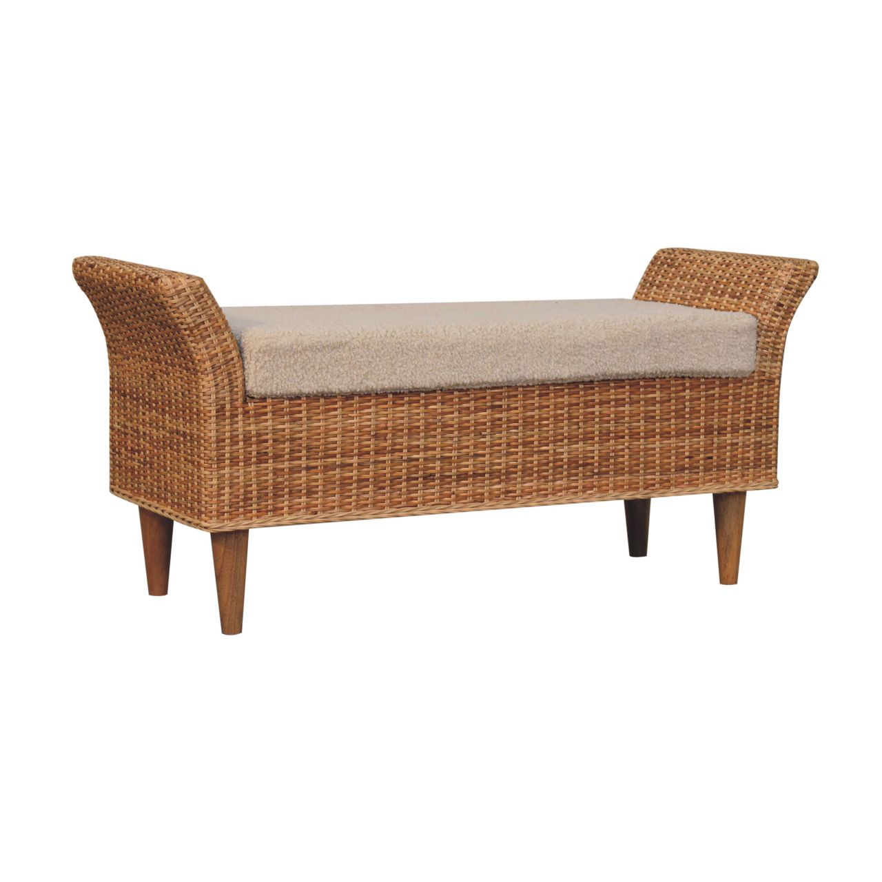 Riviera Woven Bench - Authentic Durable Rattan