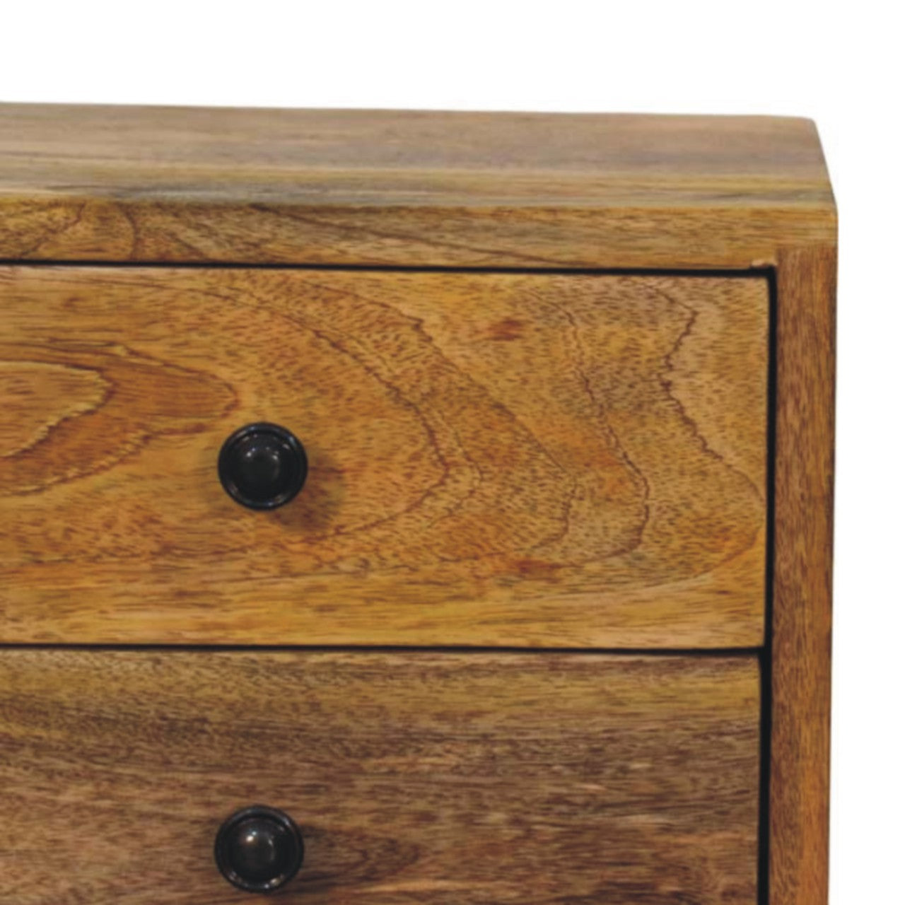 Solis 2-Drawer Oak-ish Wall Mounted Nightstand - Solid Wood Floating Bedside Table