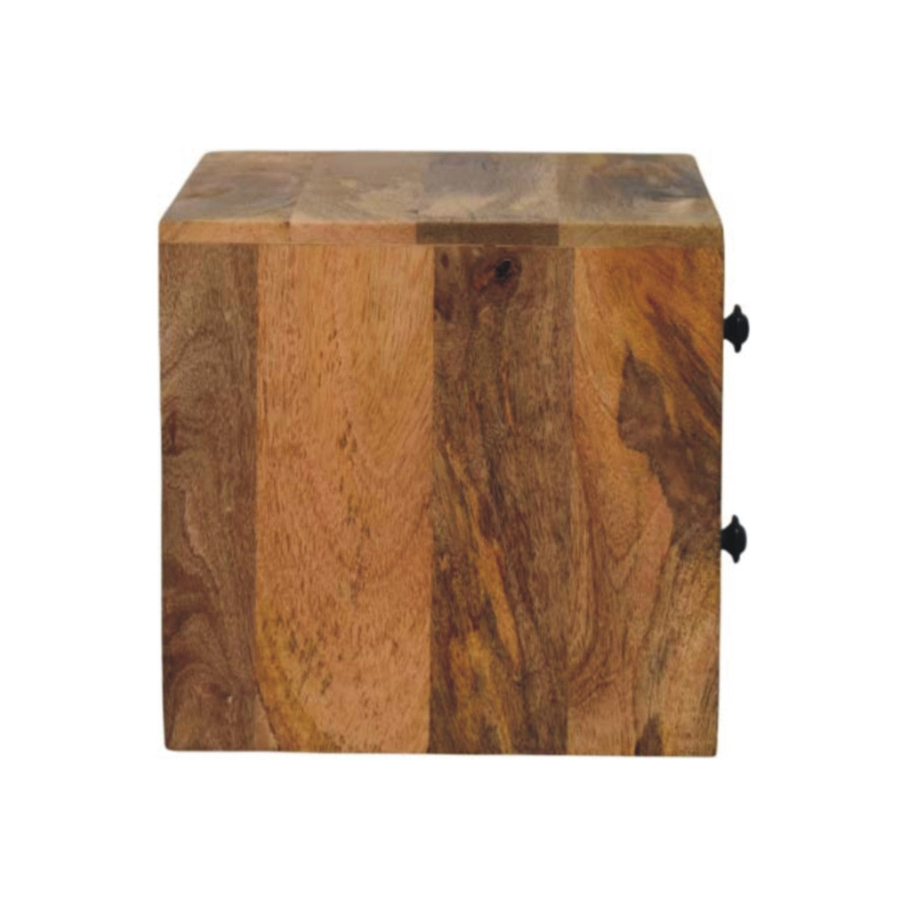 Solis 2-Drawer Oak-ish Wall Mounted Nightstand - Solid Wood Floating Bedside Table