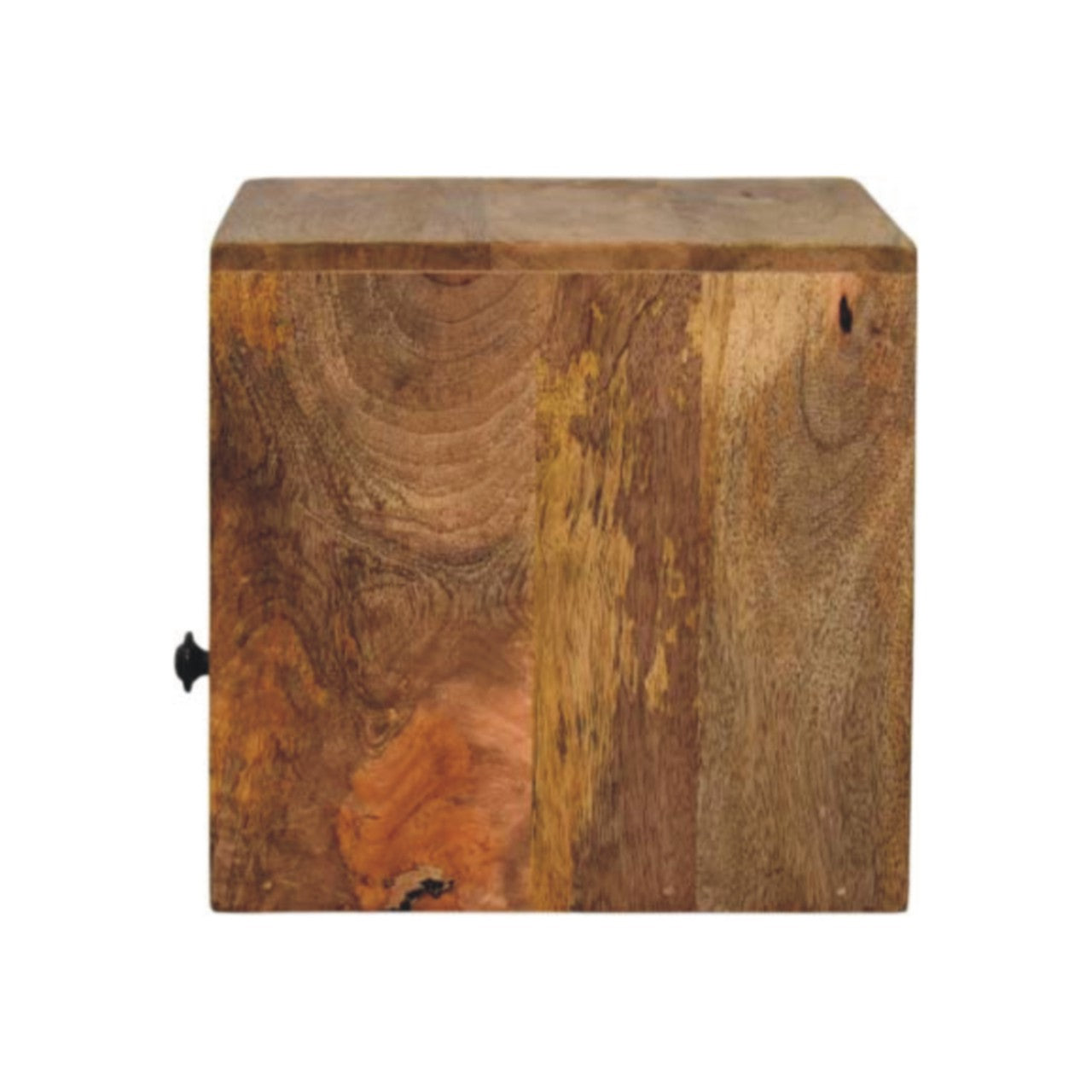 Solis 1-Drawer Oak-ish Wall Mounted Nightstand - Solid Mango Wood Floating Bedside Table