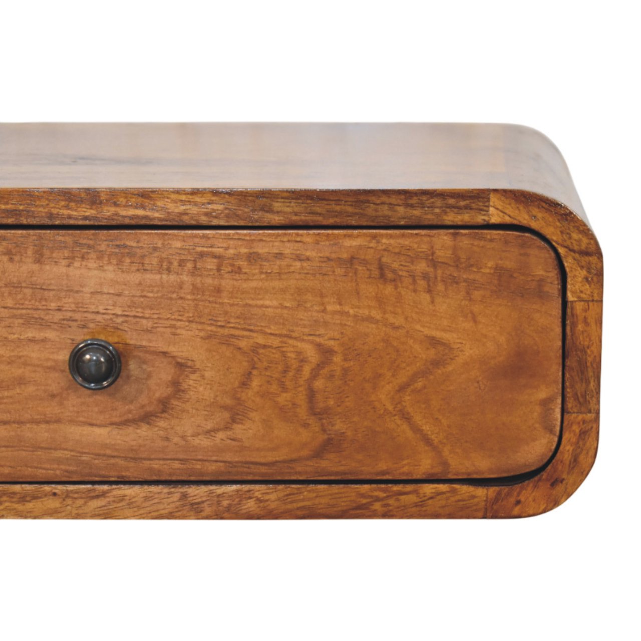 Avora Wall-Mounted Chestnut 1 Drawer Nightstand - Solid Mango Wood Floating Bedside Table