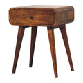 Avora Chestnut Nightstand with 1 drawer - Handcrafted Mid-Century Nightstand
