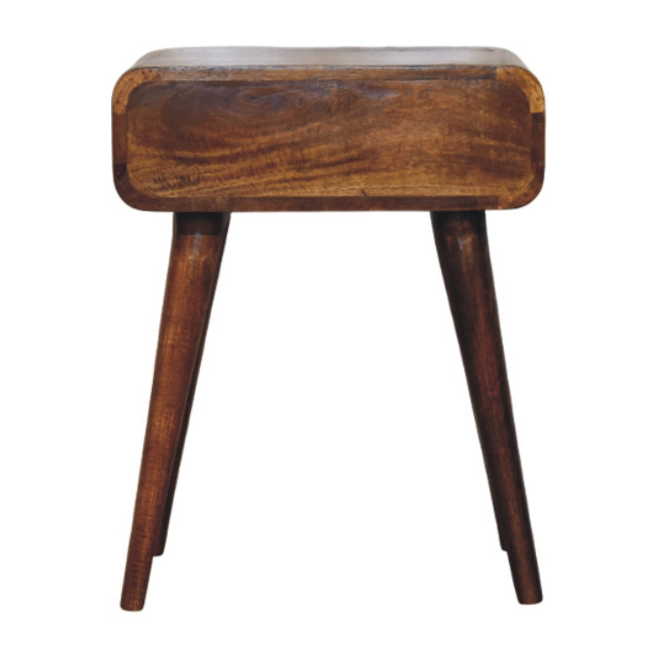 Avora Chestnut Nightstand with 1 drawer - Handcrafted Mid-Century Nightstand
