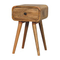Avora Mini Oak-ish Nightstand with 1 drawer - Mid-Century Nightstand