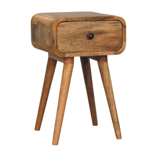 Avora Mini Oak-ish Nightstand with 1 drawer - Mid-Century Nightstand