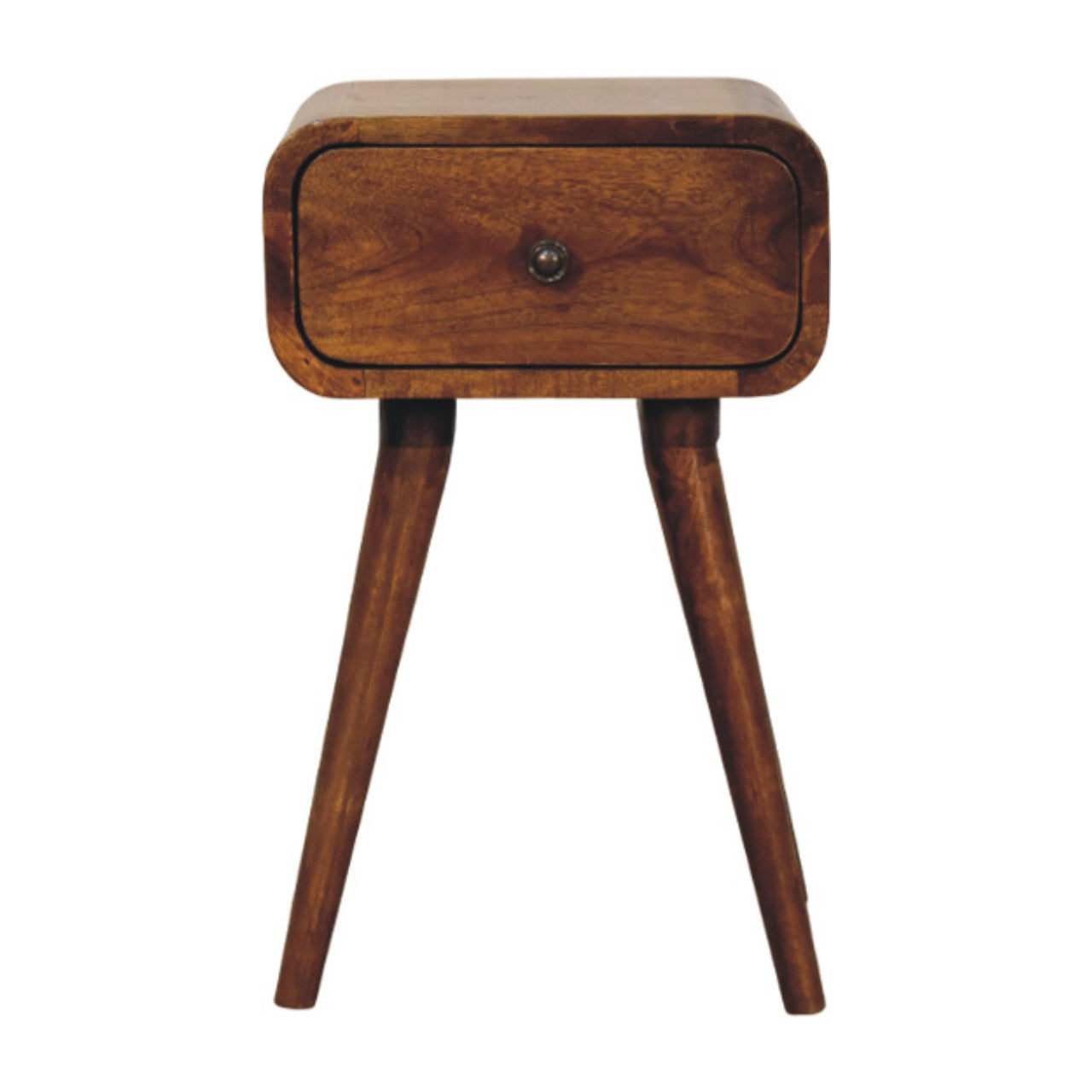 Avora Mini Chestnut Nightstand with 1 drawer - Handcrafted Mid-Century Nightstand