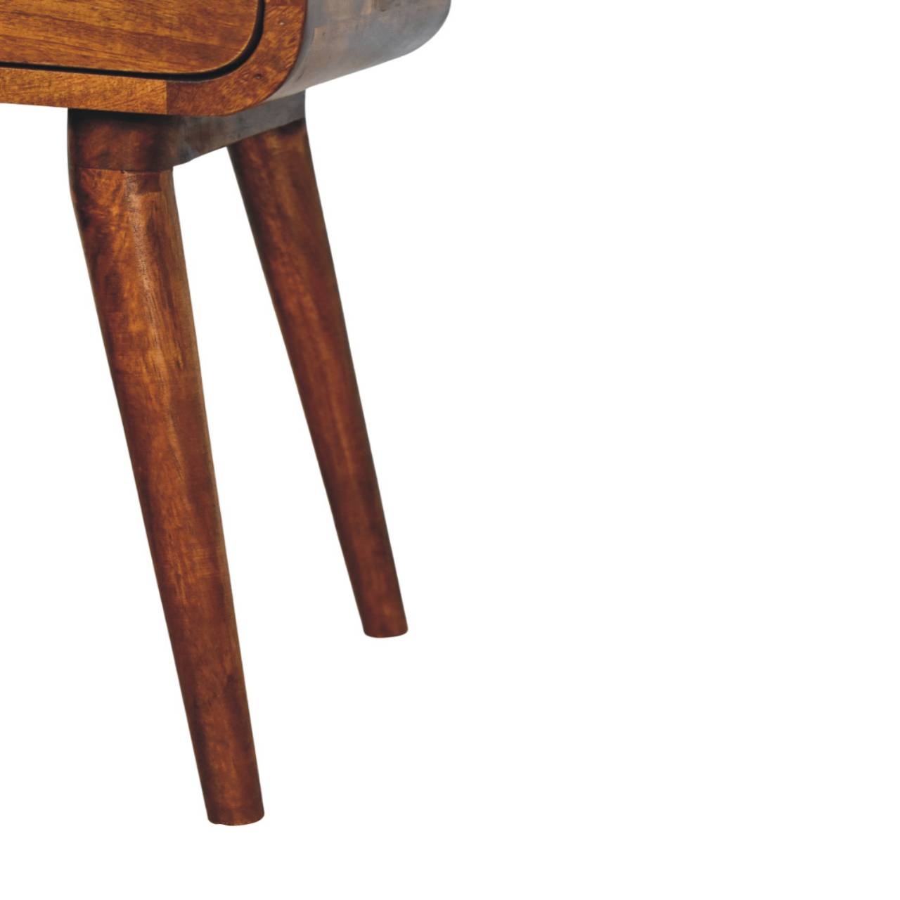 Avora Mini Chestnut Nightstand with 1 drawer - Handcrafted Mid-Century Nightstand