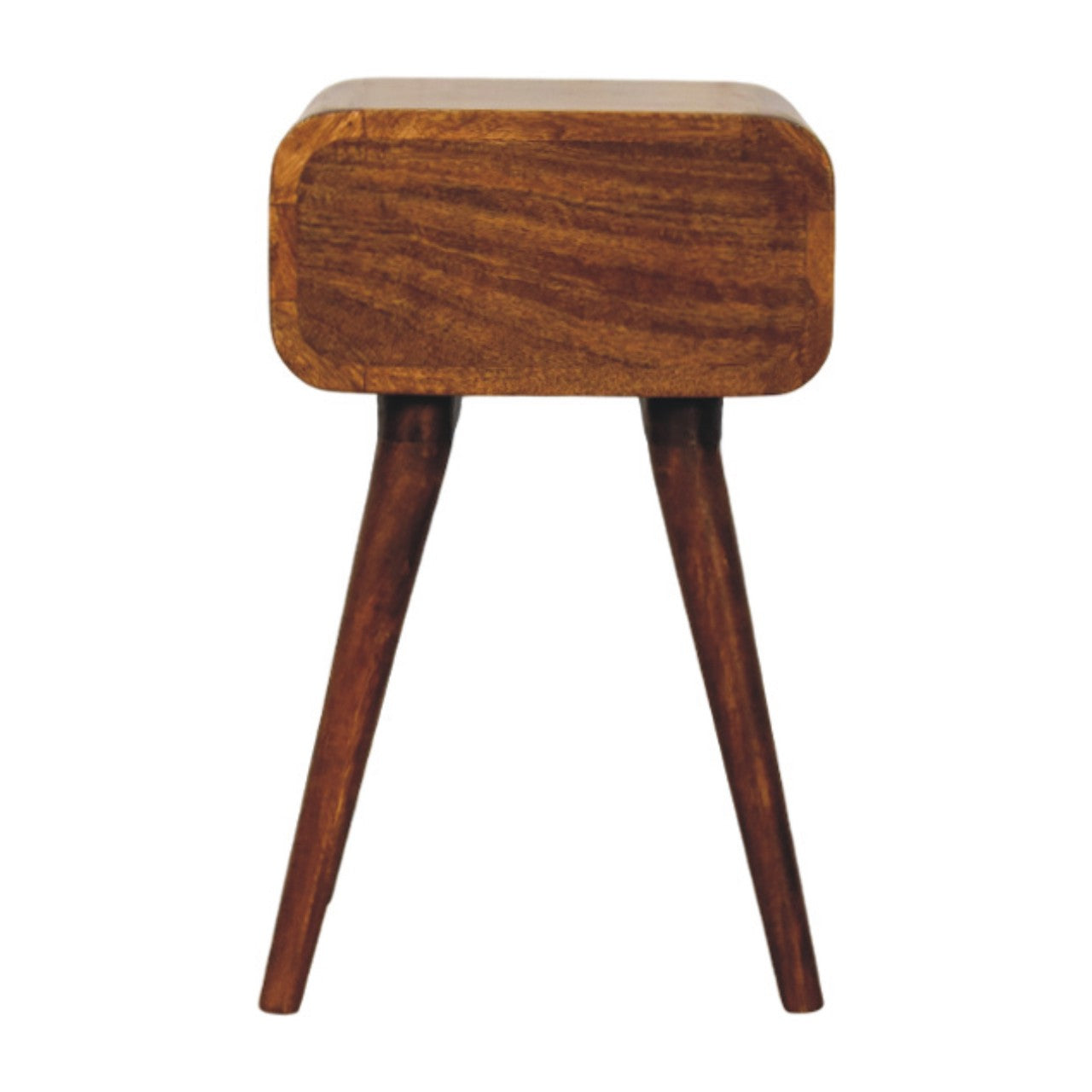 Avora Mini Chestnut Nightstand with 1 drawer - Handcrafted Mid-Century Nightstand