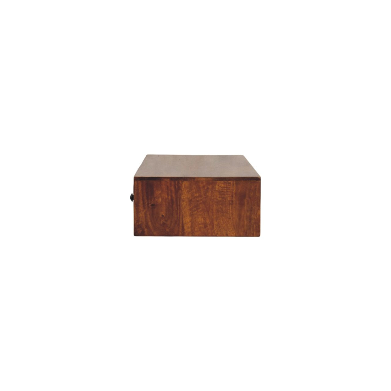 Lunar 2 Drawer Chestnut Wall Mounted Console – Solid Mango Wood Floating Table (88cm)