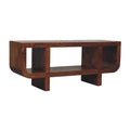 Orion Curved Chestnut Media Unit - Solid Wood TV Stand with Curved Design