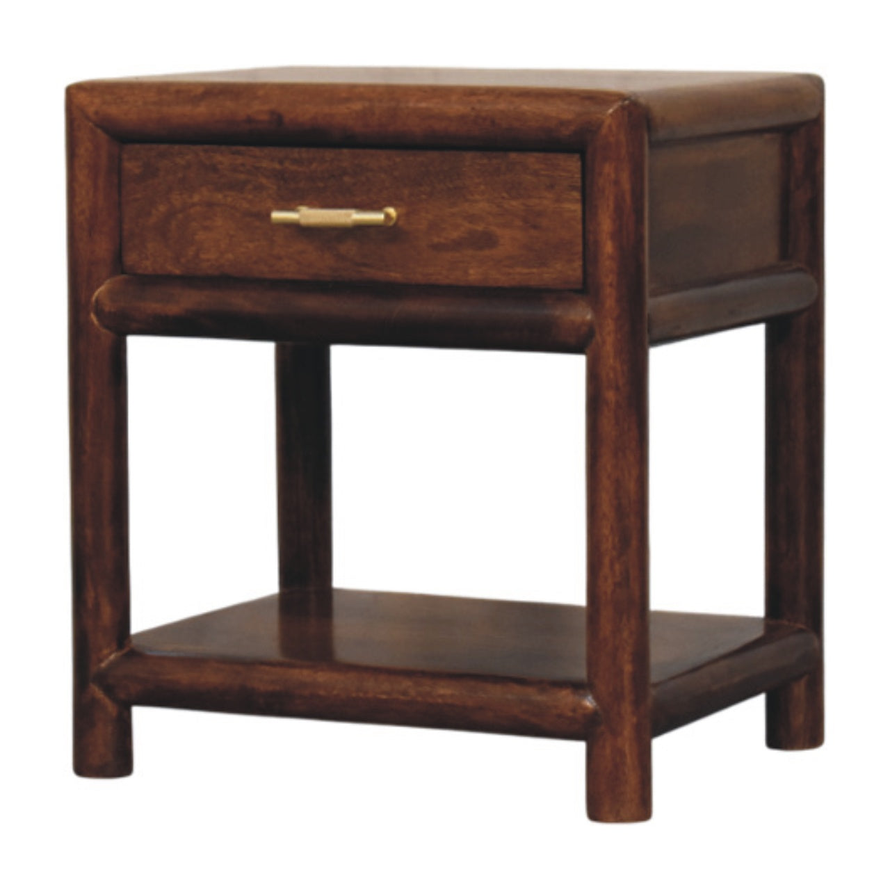 Regency Chestnut Nightstand - Solid Wood Nightstand with Drawer & Shelf