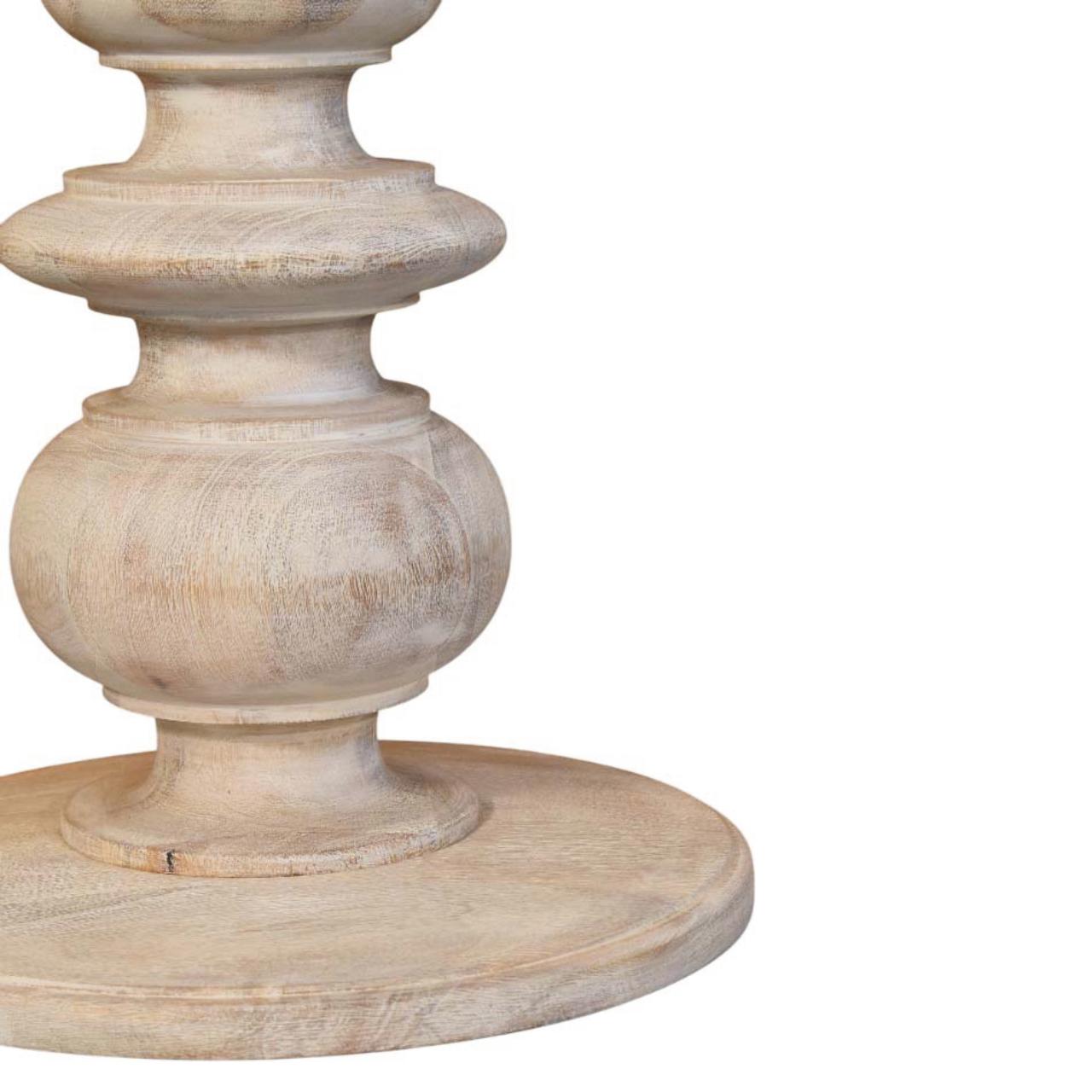 The Bellis Marble Accent Table - Solid Wood End Table