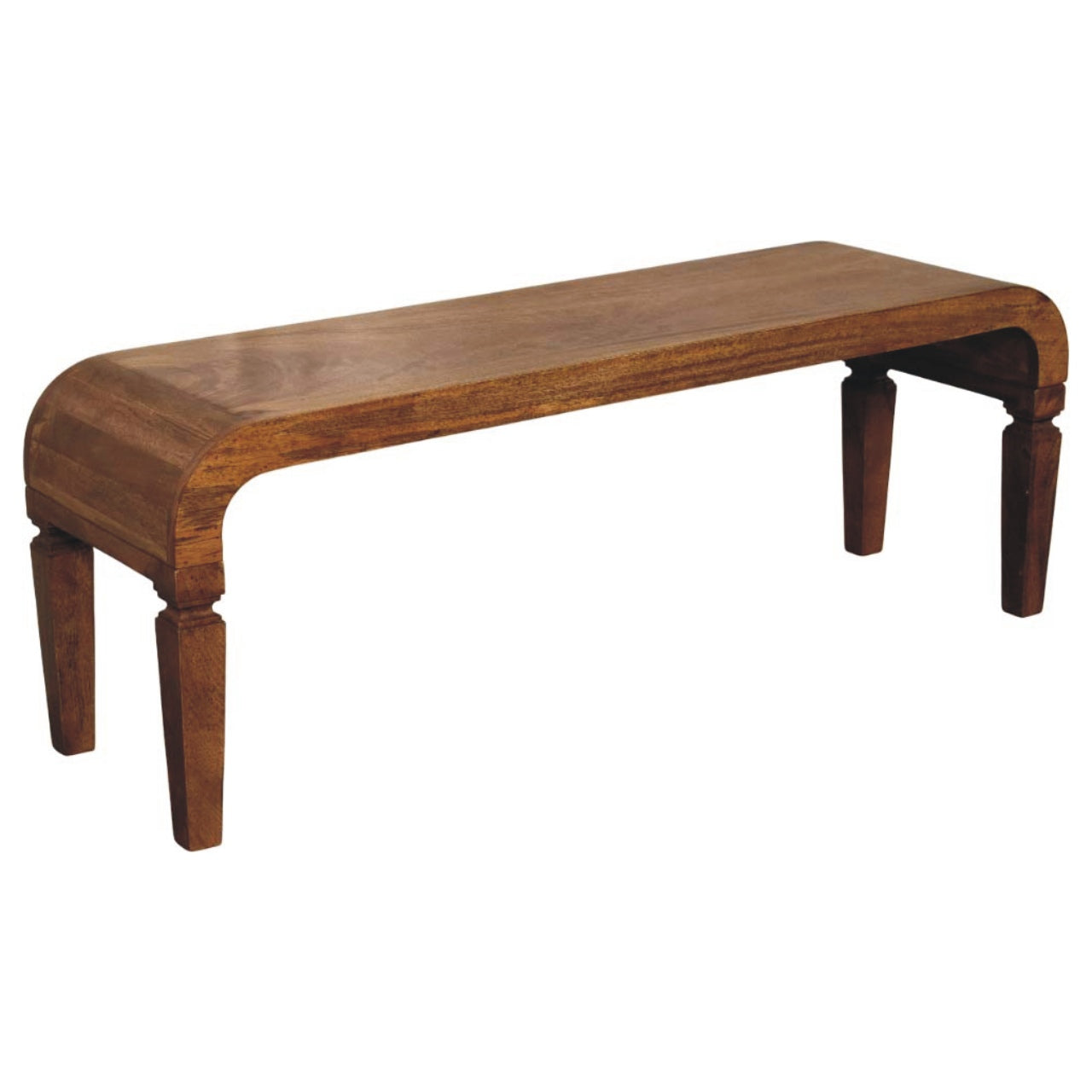 Arcus Coffee Table – Solid Wood Center Table in Amber Oak Finish