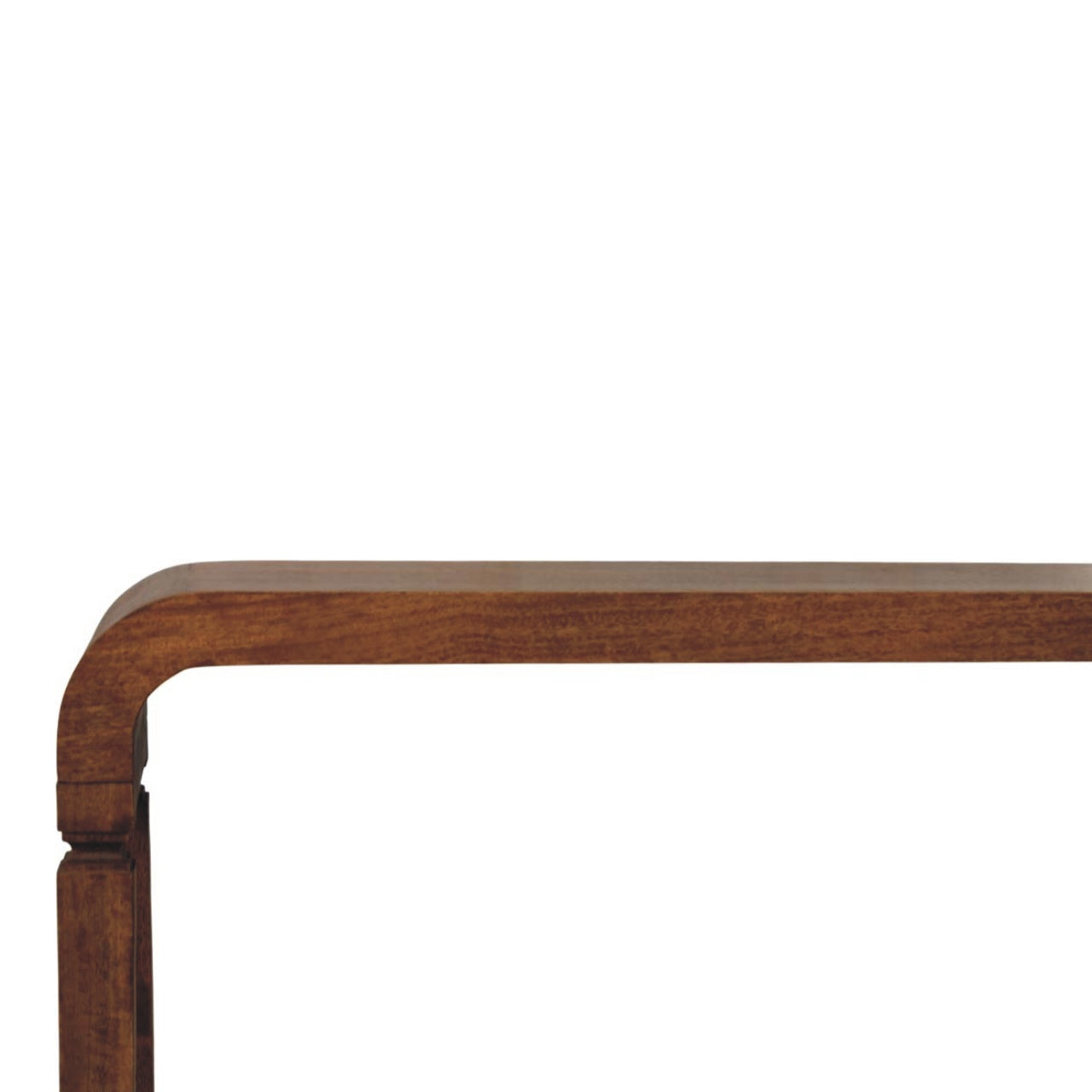 Arcus Console Table - Solid Mango Wood in Amber Oak Finish