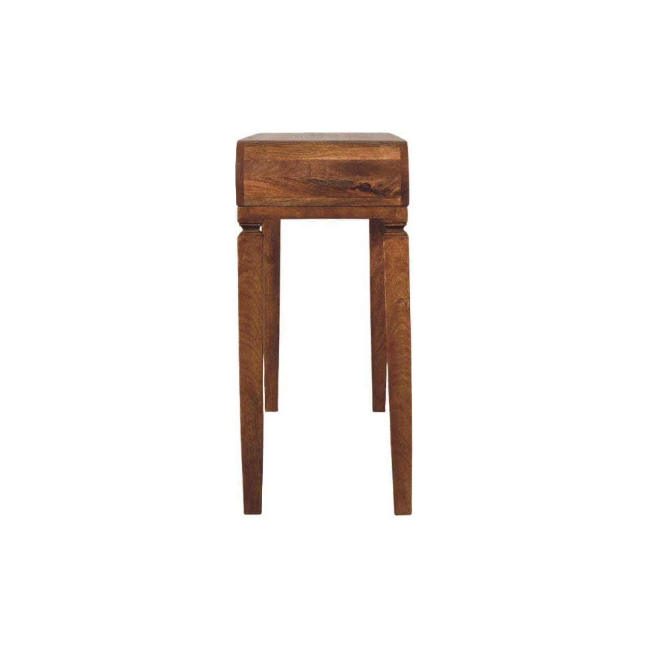 Arcus Console Table - Solid Mango Wood in Amber Oak Finish
