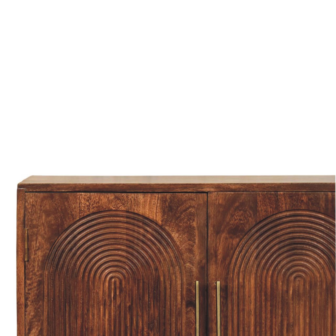 Arco Groove Sideboard | Solid Mango Wood in Roasted Almond
