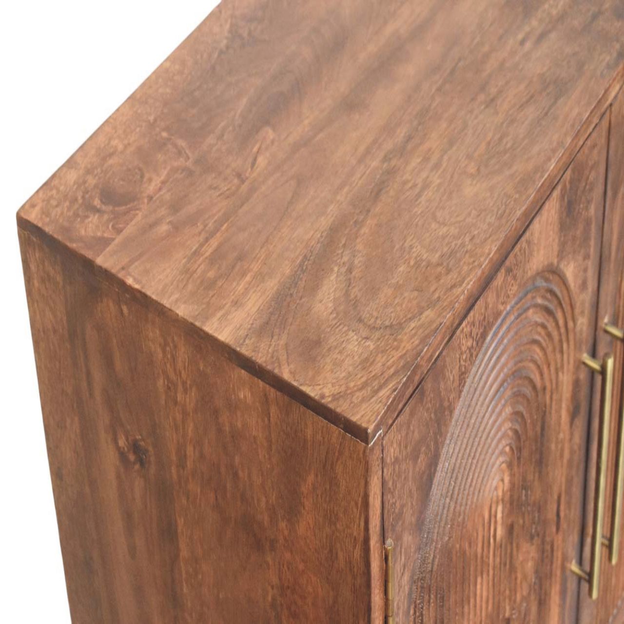 Arco Groove Sideboard | Solid Mango Wood in Roasted Almond