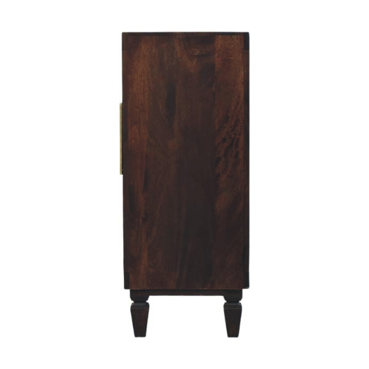 Vesta Textured Cabinet - Hand-Carved Solid Wood Sideboard in Velvet Mocha Finish