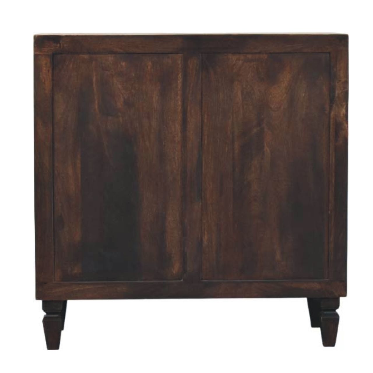 Vesta Textured Cabinet - Hand-Carved Solid Wood Sideboard in Velvet Mocha Finish