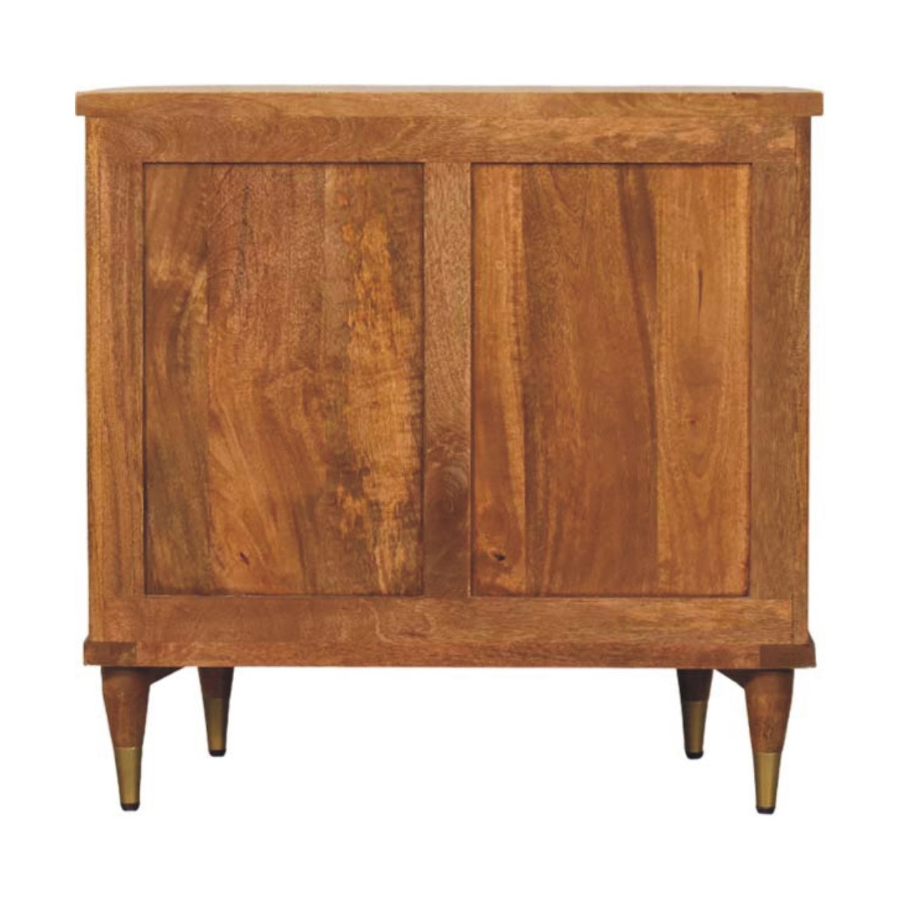 Emerson Ribbed 3-Drawer Chest -  Amber Oak & Solid Mango Wood Dresser