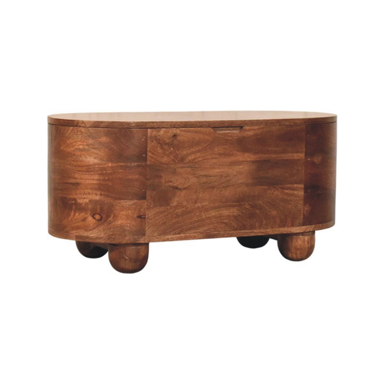 Curva Storage Trunk - Solid Mango Wood in Roasted Almond Finish