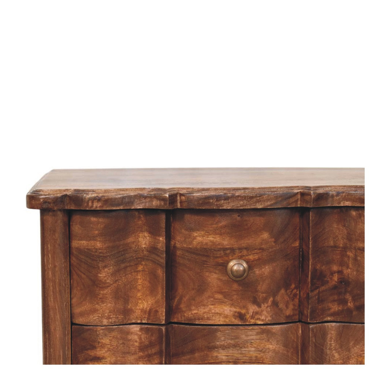 Valencia 3-Drawer Bedside Table | Solid Mango Wood, Roasted Almond