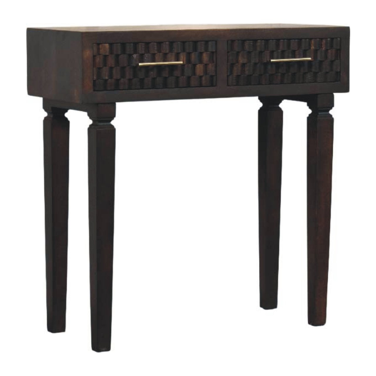 Arno Console Table - 2 Drawer Hand carved Console from Solid Wood