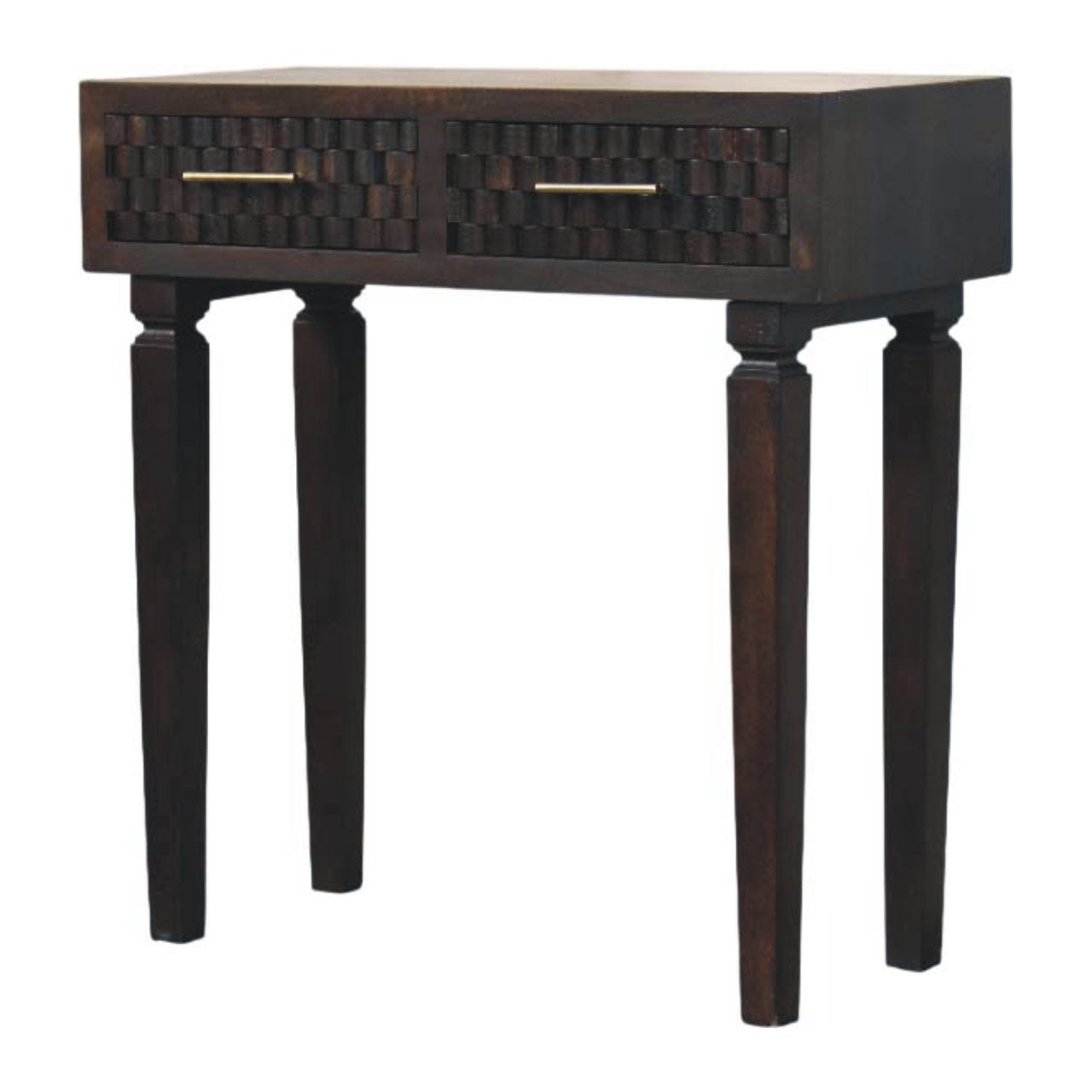 Arno Console Table - 2 Drawer Hand carved Console from Solid Wood