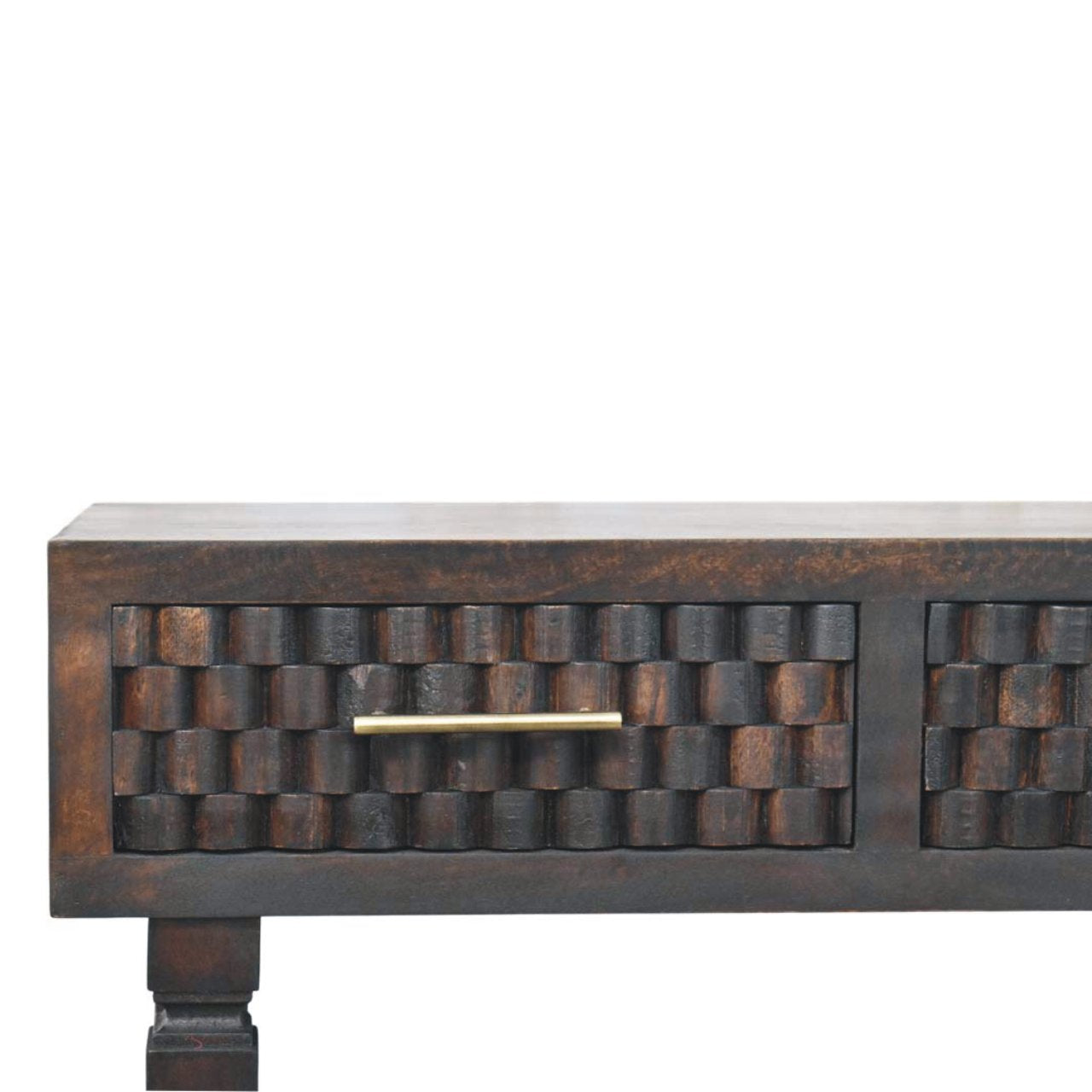 Arno Console Table - 2 Drawer Hand carved Console from Solid Wood