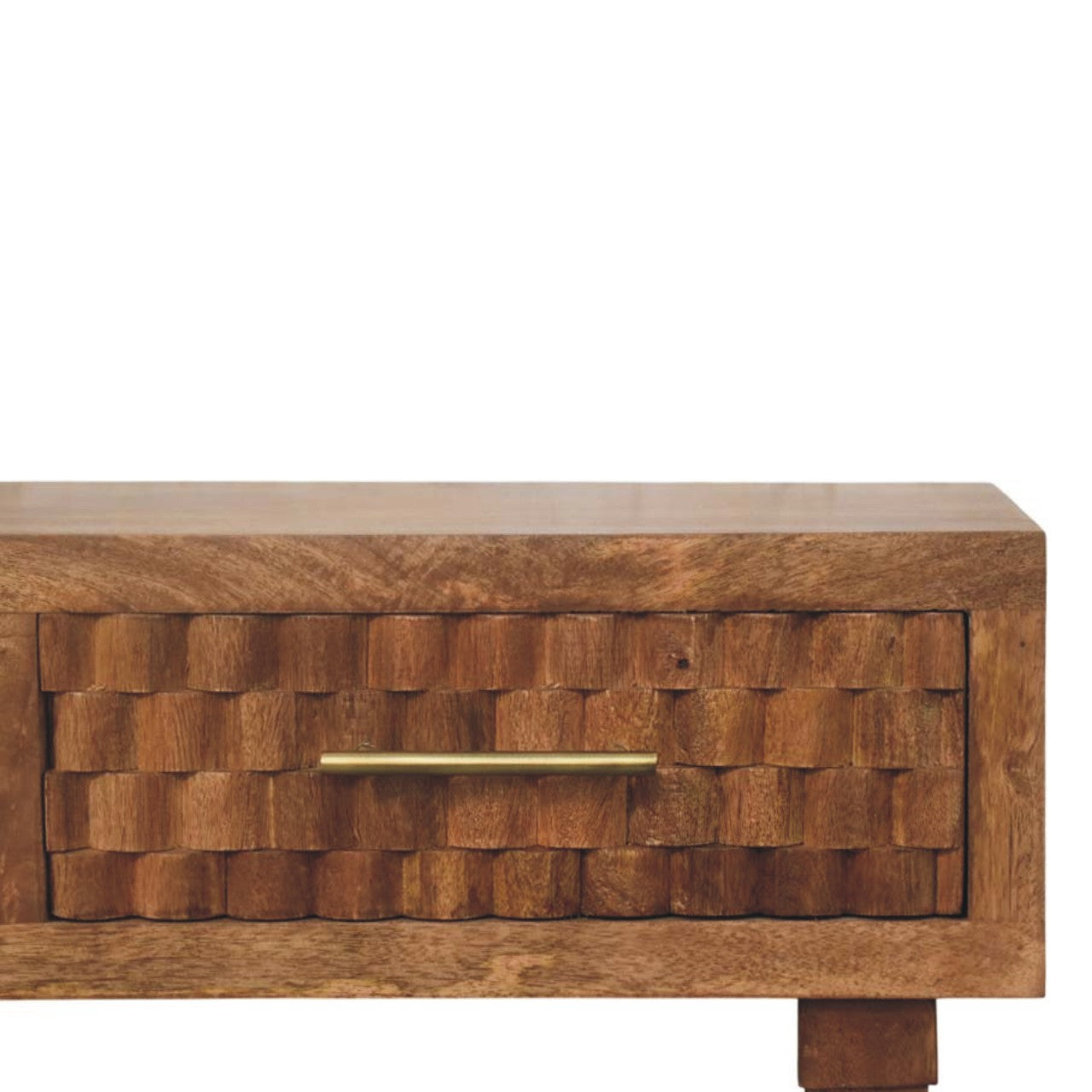 Arno Console Table in Golden Teak | Handcrafted Solid Mango Wood Console