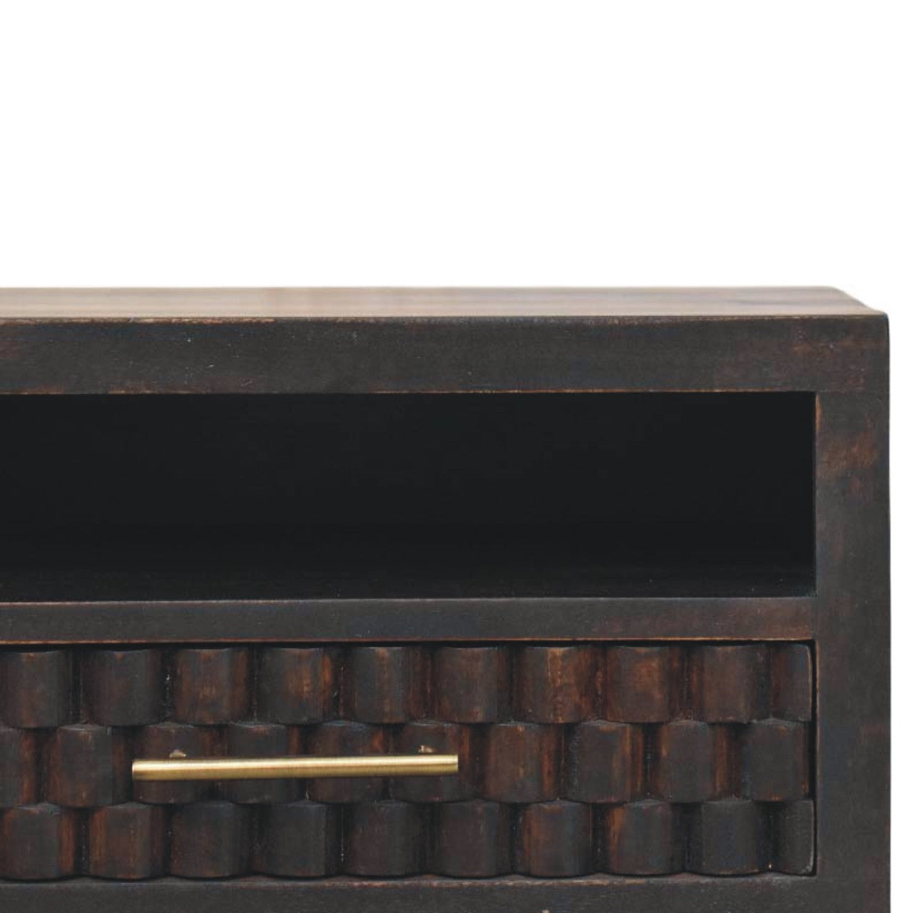 Arno Wall-Mounted Nightstand - Hand carved Console Solid Wood bedside console