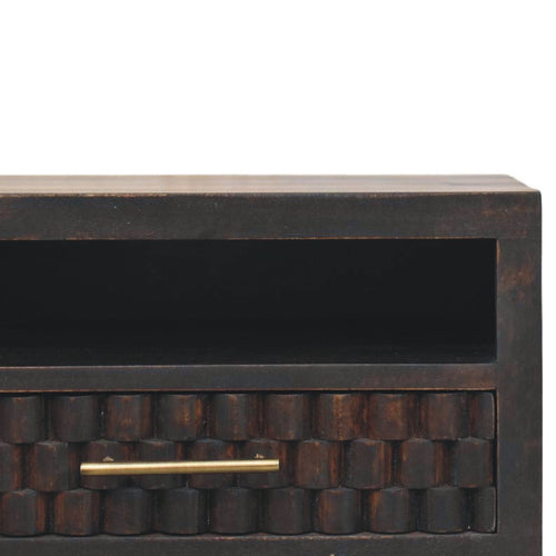 Arno Wall-Mounted Nightstand - Hand carved Console Solid Wood bedside console