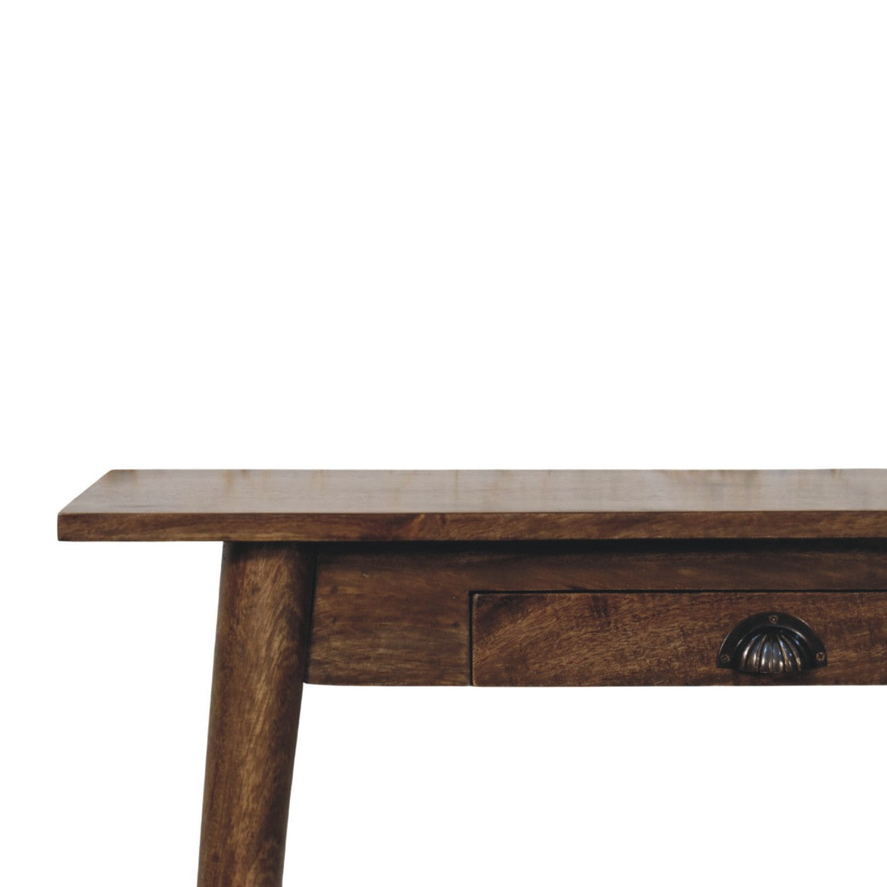Classic Grey Solid Mango Wood Nordic Writing Desk