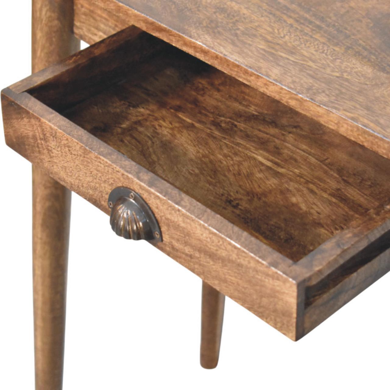 Classic Grey Solid Mango Wood Nordic Writing Desk