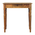 Oak-ish Solid Mango Wood 1-Drawer Writing Desk
