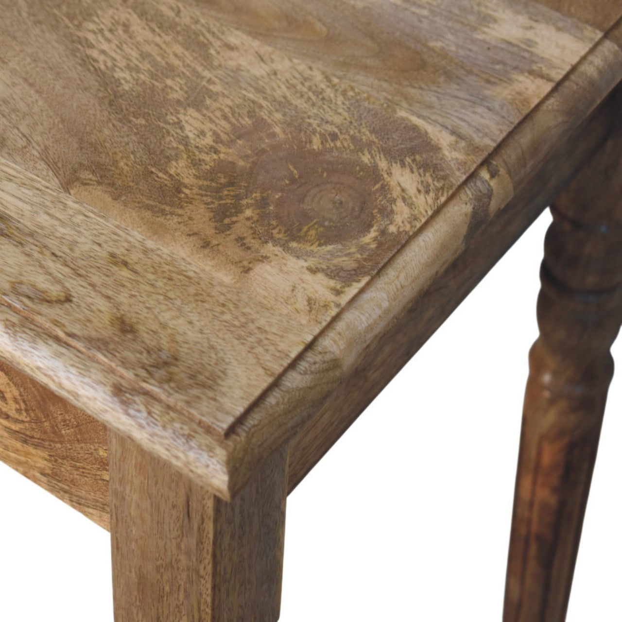 Oak-ish Solid Mango Wood 1-Drawer Writing Desk