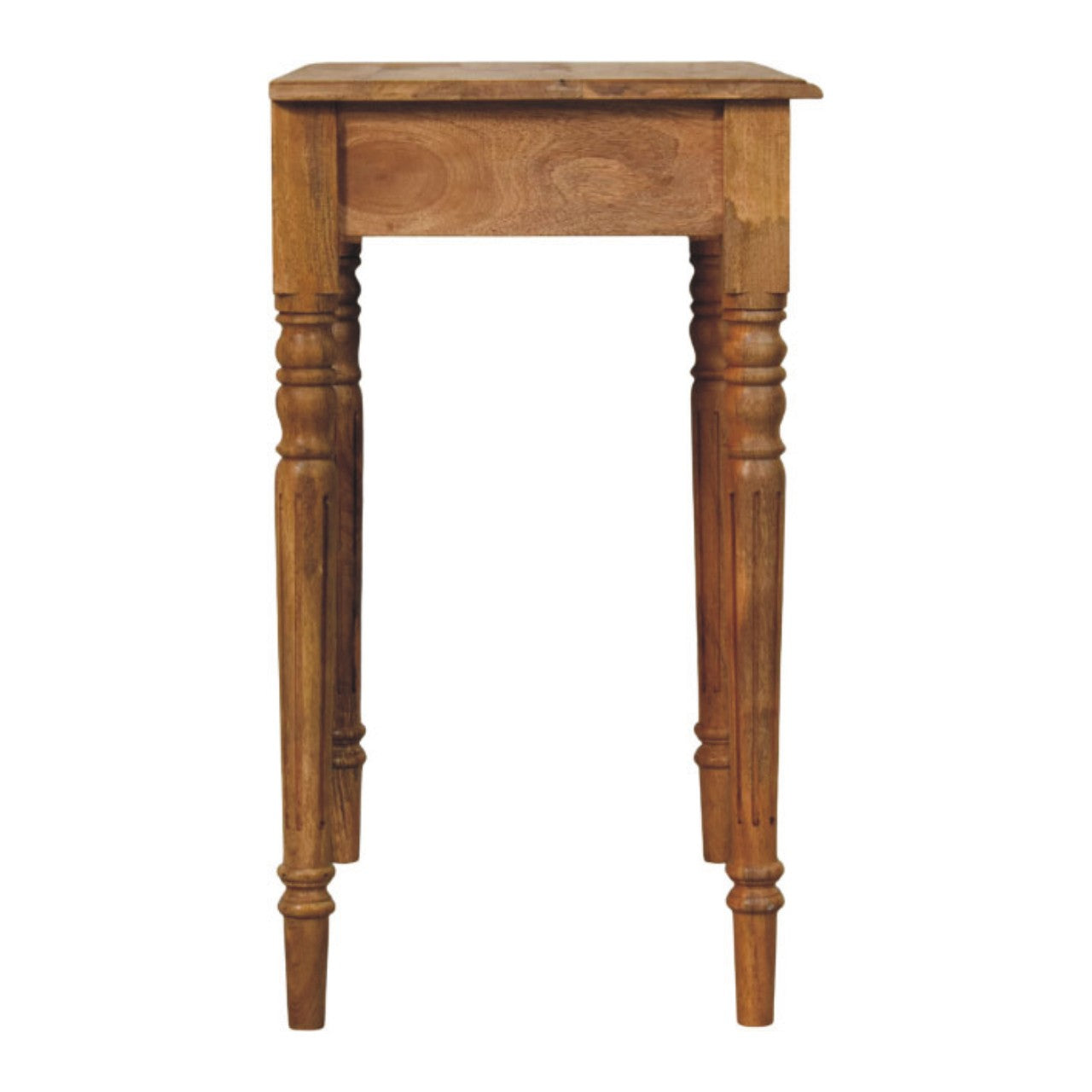 Oak-ish Solid Mango Wood 1-Drawer Writing Desk