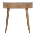 Classic Albion Oak Console Table with 1 Drawer, Solid Wood & Nordic Legs