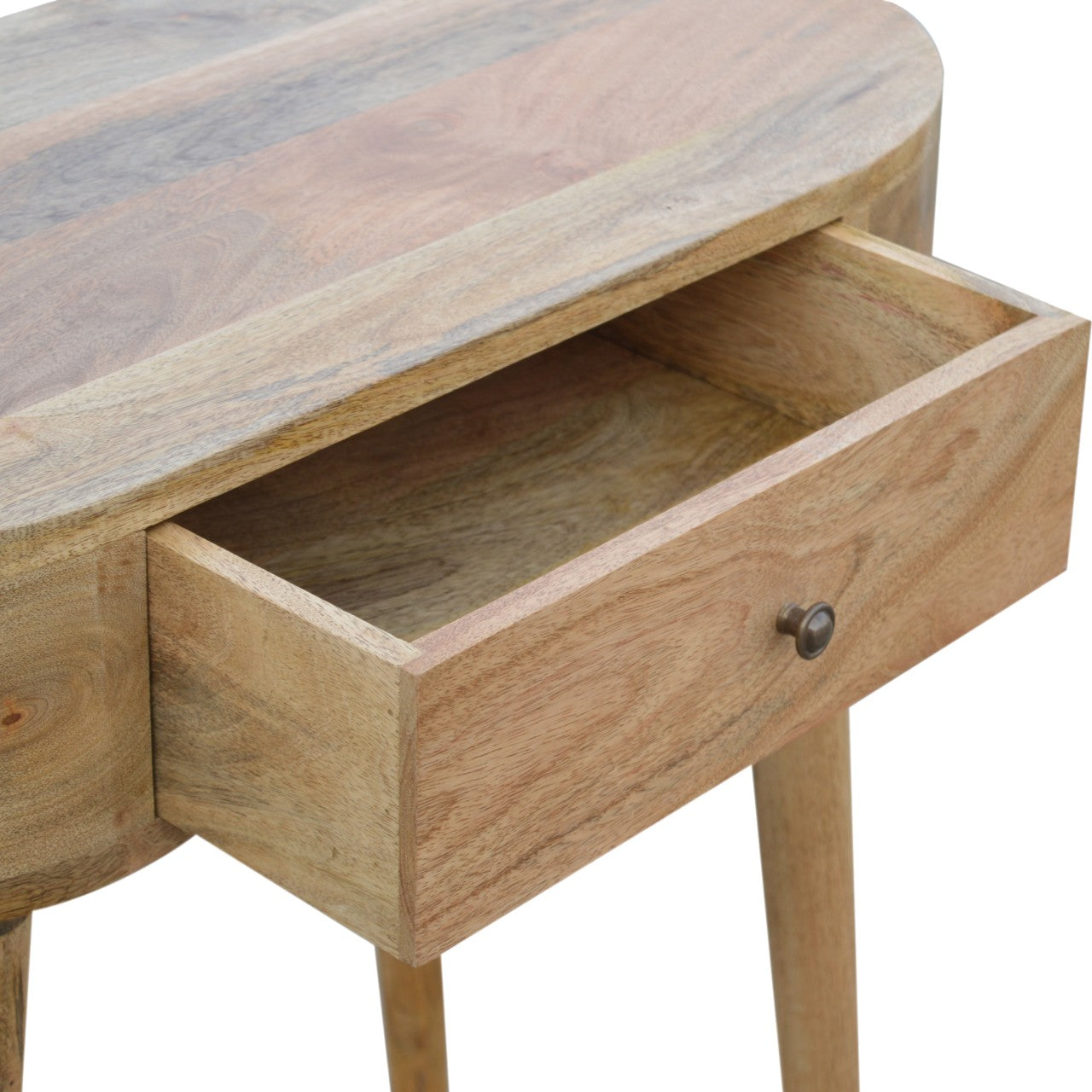 Classic Albion Oak Console Table with 1 Drawer, Solid Wood & Nordic Legs
