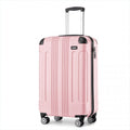 Kono 19 Inch ABS Lightweight Compact Hard Shell Cabin Suitcase Travel Carry - On Luggage - Pink