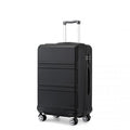 Kono ABS 20 Inch Sculpted Horizontal Design Cabin Luggage - Black