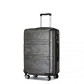 Kono ABS 20 Inch Sculpted Horizontal Design Cabin Luggage - Camouflage Grey And Black