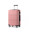 Kono ABS 24 Inch Sculpted Horizontal Design Suitcase - Nude